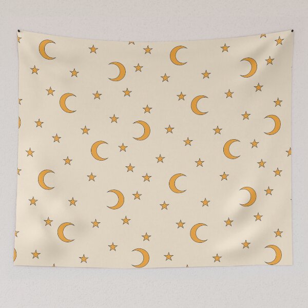 Item preview, Retro Celestial Pattern 03 - Cream designed and sold by Megs Lang.