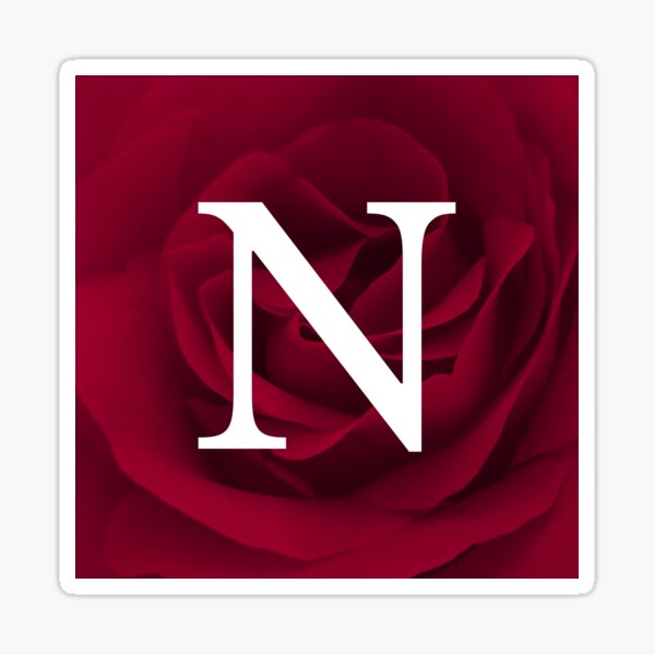 Artikel-Vorschau von Burgunder-Rosen-Monogramm N, designt und verkauft von rewstudio.