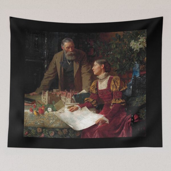 Item preview, The House Builders - Sir Frank Dicksee designed and sold by forgottenbeauty.