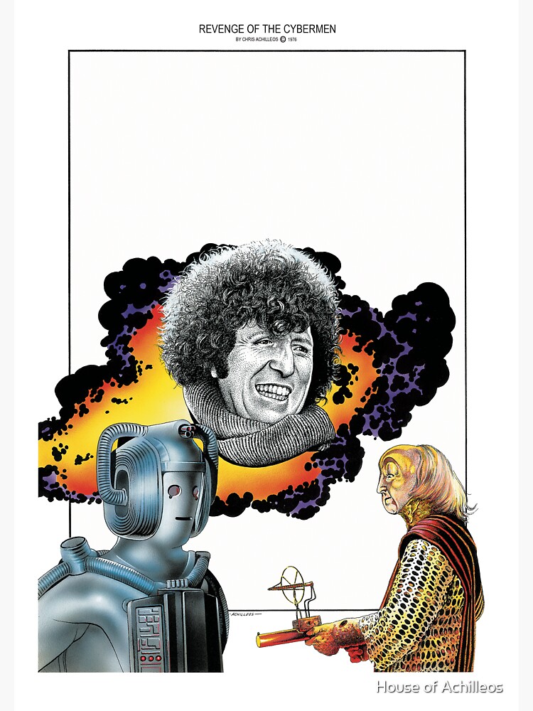 Artwork view, The 4th Doctor and the Revenge of the Cybermen designed and sold by House of Achilleos