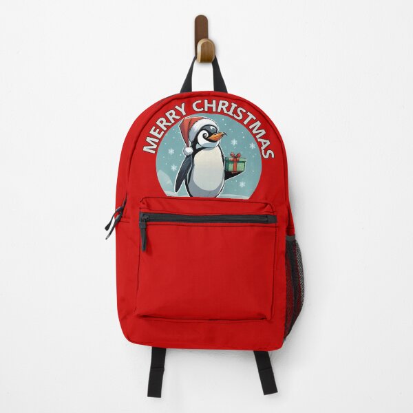 Item preview, Festive Penguin with Gift: Christmas Joy designed and sold by ChicTrendz.