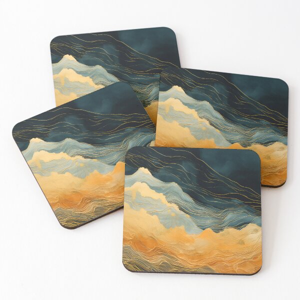 Item preview, Abstract topography with gold earthtones designed and sold by dcrc.