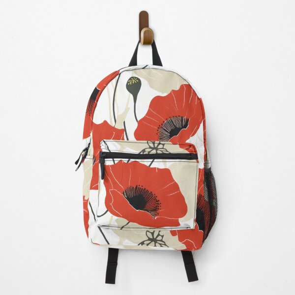 Item preview, Poppy and honeybee, a vibrant partnership in the garden. designed and sold by StrawberryJolly.