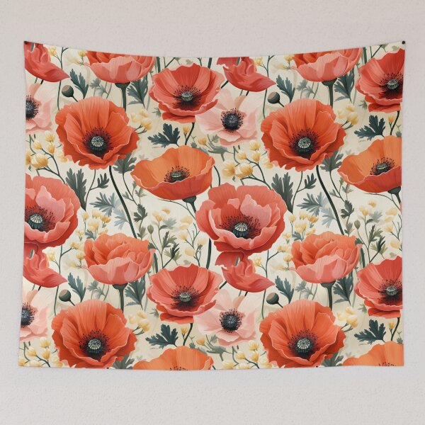 Item preview, Opulent orange poppy with delicate paper-thin petals. designed and sold by StrawberryJolly.