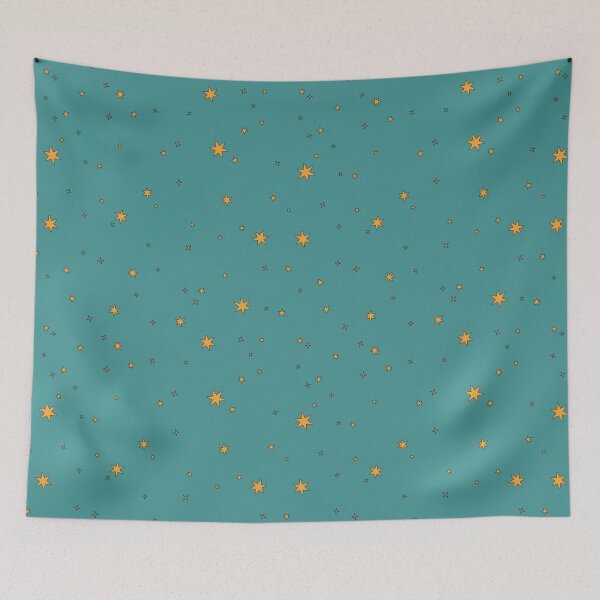 Item preview, Retro Celestial Pattern 04 - Turquoise designed and sold by Megs Lang.