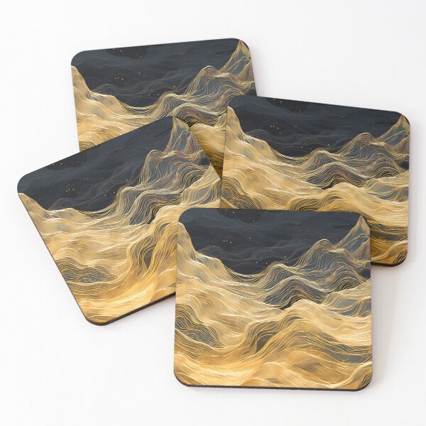Item preview, Abstract topography with gold earthtones designed and sold by dcrc.