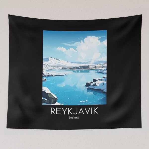 Item preview, A Vintage Travel Illustration of Reykjavik - Iceland  designed and sold by GoodOldVintage.