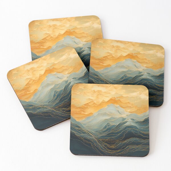 Item preview, Abstract topography with gold earthtones designed and sold by dcrc.