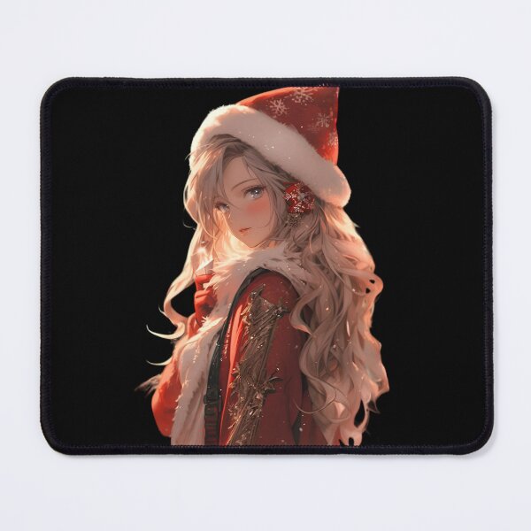 Item preview, Drawing of an anime lady in the style of Santa Claus designed and sold by AI-Only Creations.