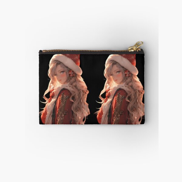 Item preview, Drawing of an anime lady in the style of Santa Claus designed and sold by AI-Only Creations.