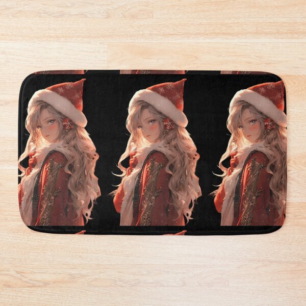 Item preview, Drawing of an anime lady in the style of Santa Claus designed and sold by AI-Only Creations.