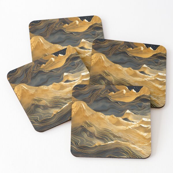 Item preview, abstract topography with gold earthtones designed and sold by dcrc.