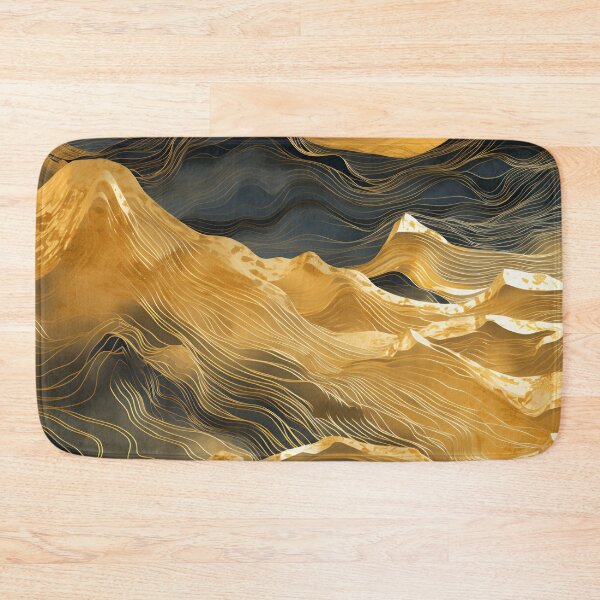 Item preview, abstract topography with gold earthtones designed and sold by dcrc.
