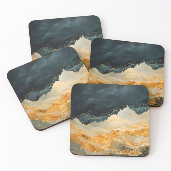 Item preview, abstract topography with gold earthtones designed and sold by dcrc.