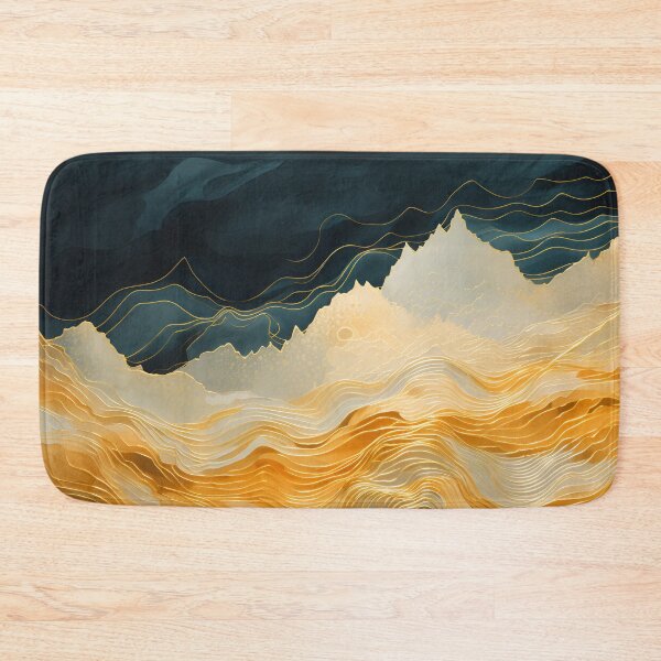 Item preview, abstract topography with gold earthtones designed and sold by dcrc.