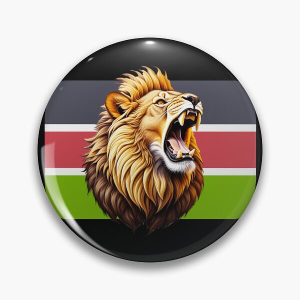 Item preview, Kenya Flag and Lion designed and sold by All Year Round.