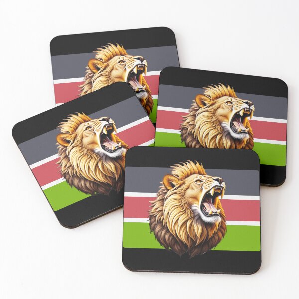 Item preview, Kenya Flag and Lion designed and sold by All Year Round.