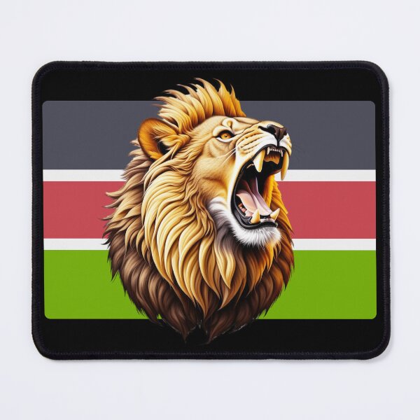 Item preview, Kenya Flag and Lion designed and sold by All Year Round.