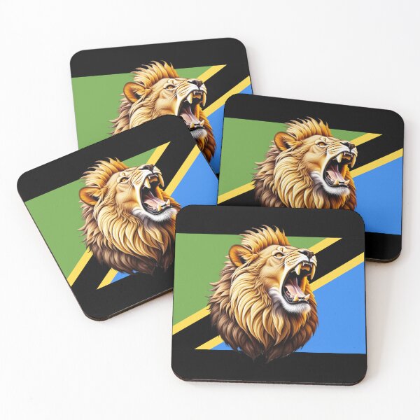 Item preview, Tanzania Flag and Lion designed and sold by All Year Round.