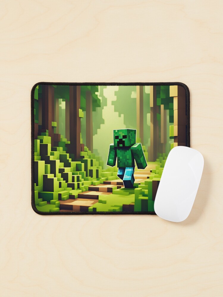 Aperçu 1 sur 5. Tapis de souris avec l'œuvre Creeper At Heart, promenade de joueur créée et vendue par PlanetMarker.