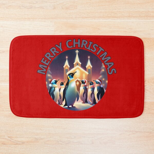 Item preview, Joyful Christmas Penguins: Caroling Outside Church designed and sold by ChicTrendz.