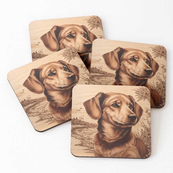 Item preview, Dachshund: The Courageous Charm of Wood (Pyro Pets Art - 098) designed and sold by pyropetsart.