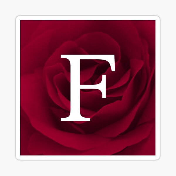 Artikel-Vorschau von Burgunder-Rosen-Monogramm F, designt und verkauft von rewstudio.