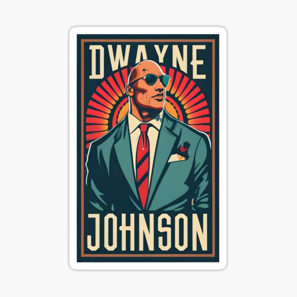 The ROCK DWAYNE JOHNSON Action Movie Star - Big Head Window Cling Decal  Sticker