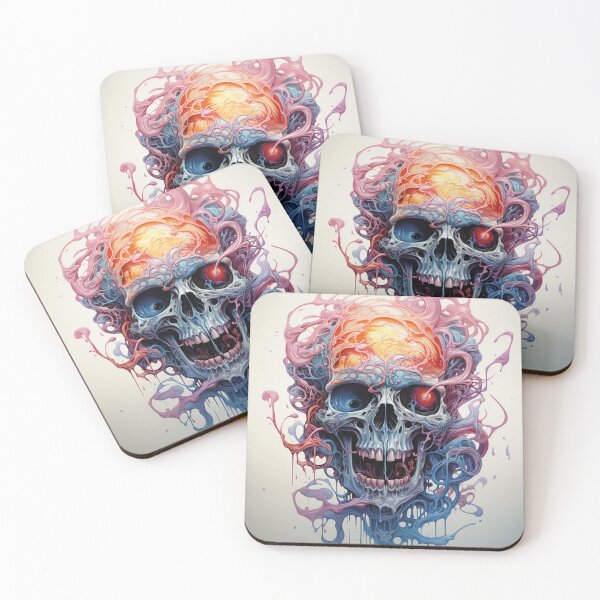 Item preview, Psychedelic Melting Skull designed and sold by Spooky111Realm.