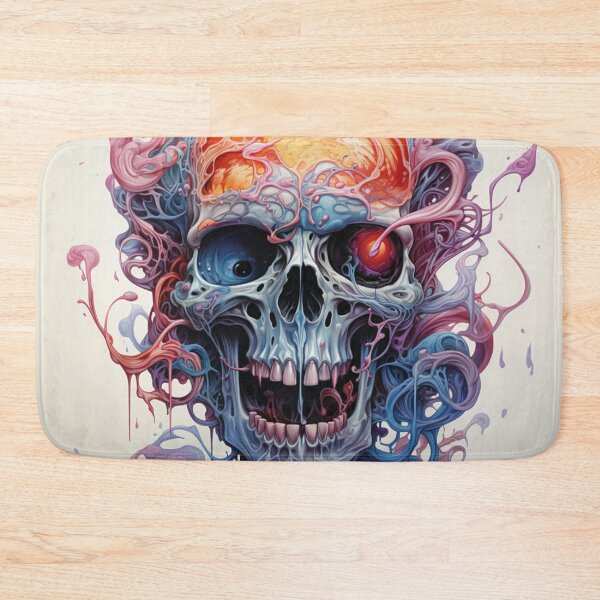 Item preview, Psychedelic Melting Skull designed and sold by Spooky111Realm.