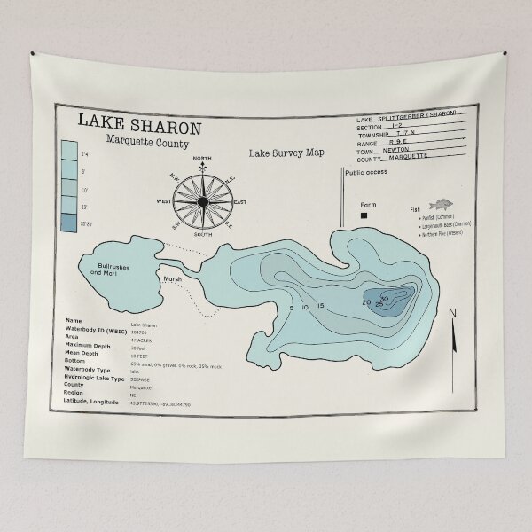 Item preview, Sharon Lake WI Marquette County designed and sold by Jean Plout.