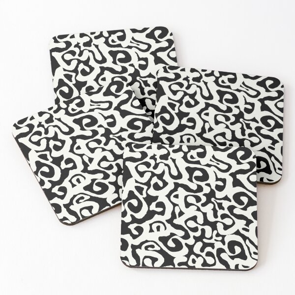 Item preview, Scala Media Organic Abstract Pattern in Black and Off White designed and sold by kierkegaard.