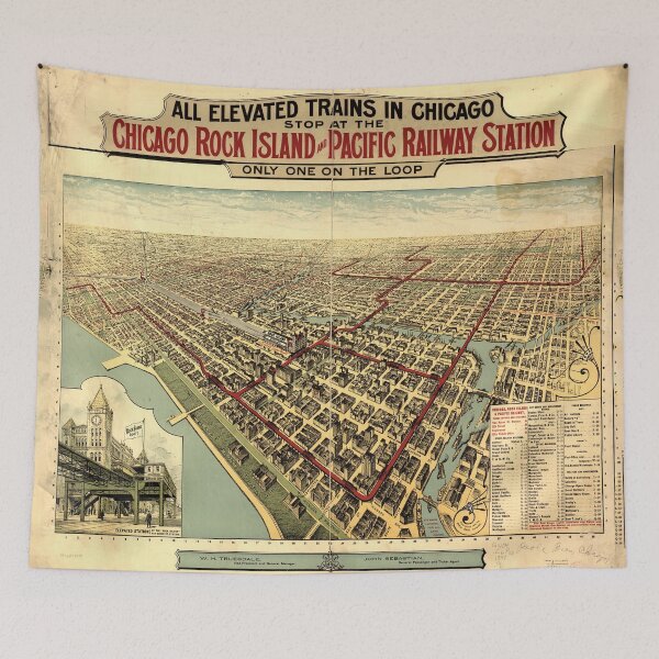 Item preview, Elevated Trains in Chicago (1897) designed and sold by allhistory.