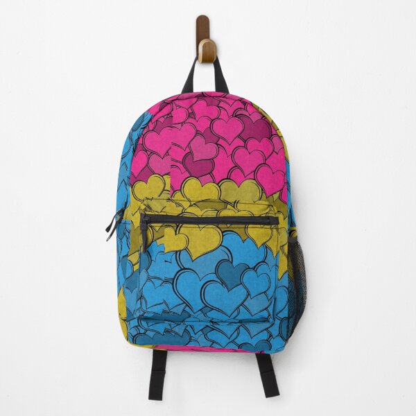Item preview, Overlapping Hearts in Pansexual Pride Flag Colors designed and sold by LiveLoudGraphic.