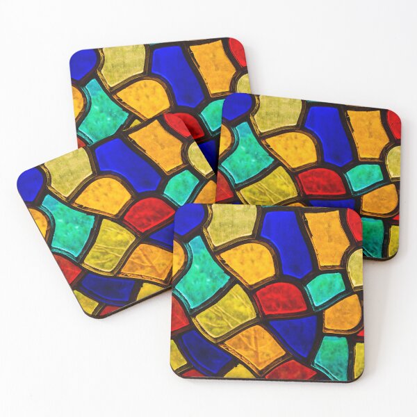Item preview, vibrant stained glass designed and sold by Cecil Bee.