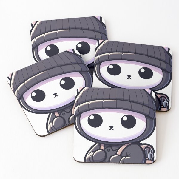 Item preview, Stealthy Cat Burglar with Knitted Cap and Gear designed and sold by OniumEth.