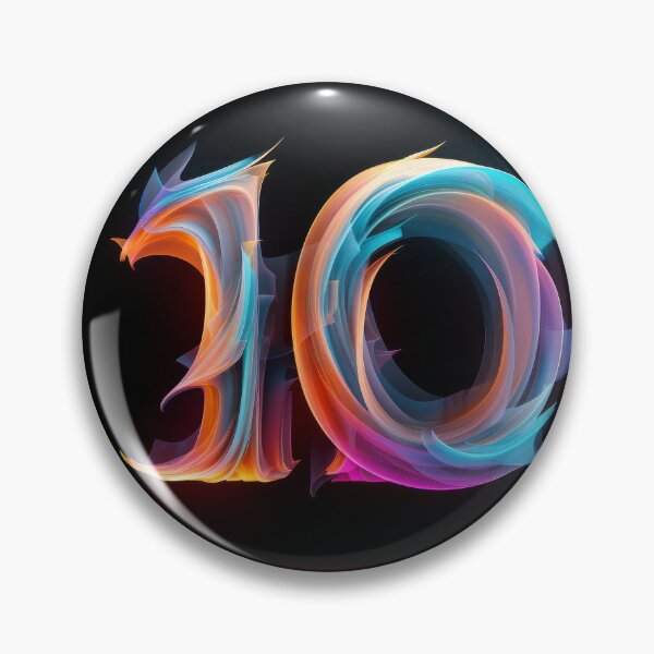 Item preview, Neon Glowing Number 10  designed and sold by FireFXStudio.