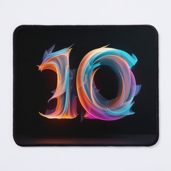 Item preview, Neon Glowing Number 10  designed and sold by FireFXStudio.