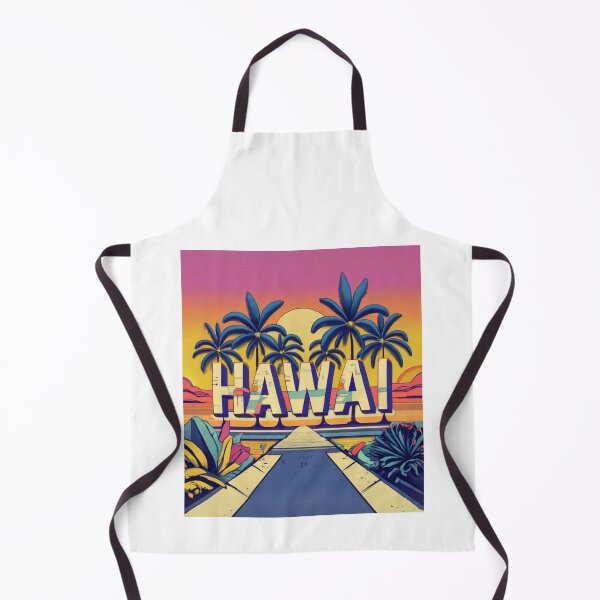 Item preview, Hawai, harbor with palm trees and sunset in the background | Drawing style designed and sold by CircinusStore.