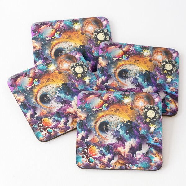 Item preview, Abstract space of planets and atmosphere art designed and sold by treehouseclubs.