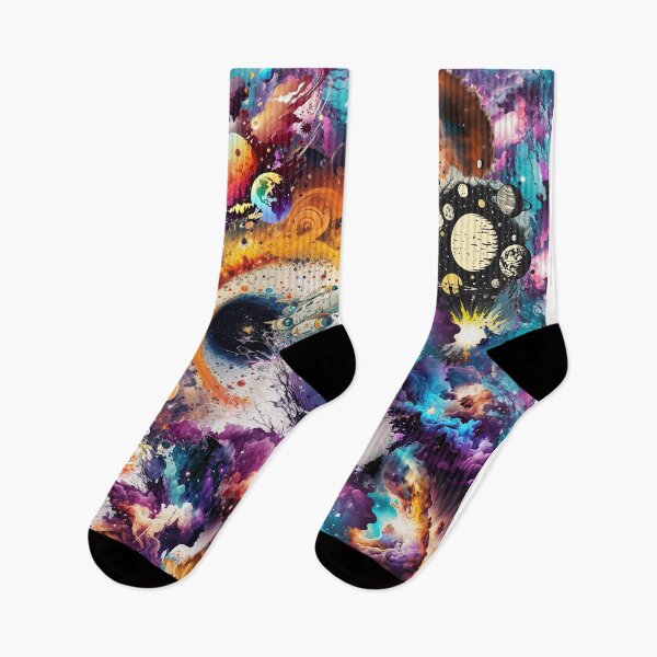 Item preview, Abstract space of planets and atmosphere art designed and sold by treehouseclubs.