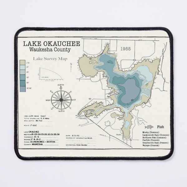 Item preview, Okauchee Lake WI Waukesha County 1955 designed and sold by Jean Plout.