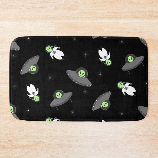 Item preview, Space Alien pattern on black designed and sold by Quick Brown Fox Canada.