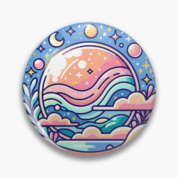 Item preview, Celestial Dreamscape: Planets, Stars, and Ethereal Waves designed and sold by OniumEth.