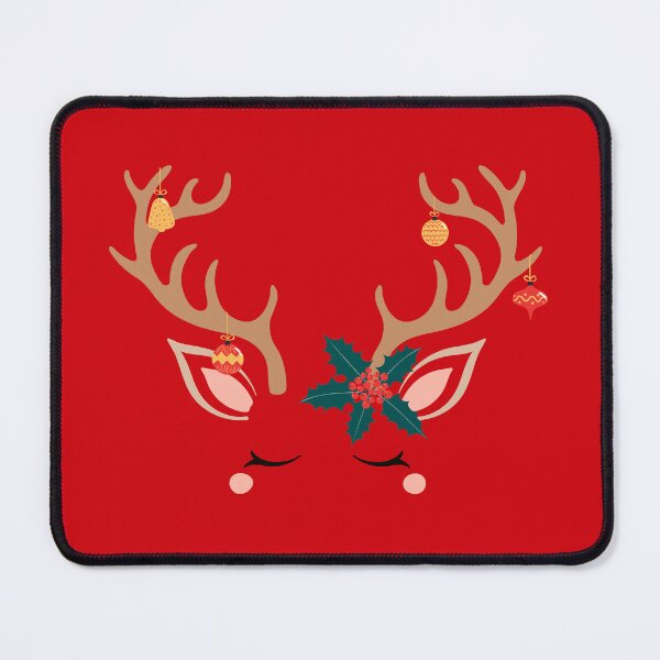 Item preview, Adorable Reindeer Face design Christmas Deer Xmas Print designed and sold by LionessLove.