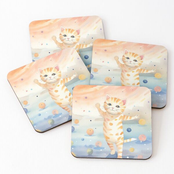 Aperçu de l'œuvre Chat dansant coloré créée et vendue par cute-animals99.