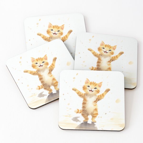 Item preview, Dancing orange cat designed and sold by cute-animals99.
