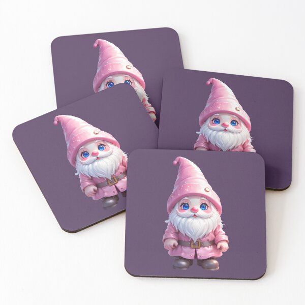 Aperçu de l'œuvre Gnome d'hiver rose avec chapeau pointu créée et vendue par Biberwerke.