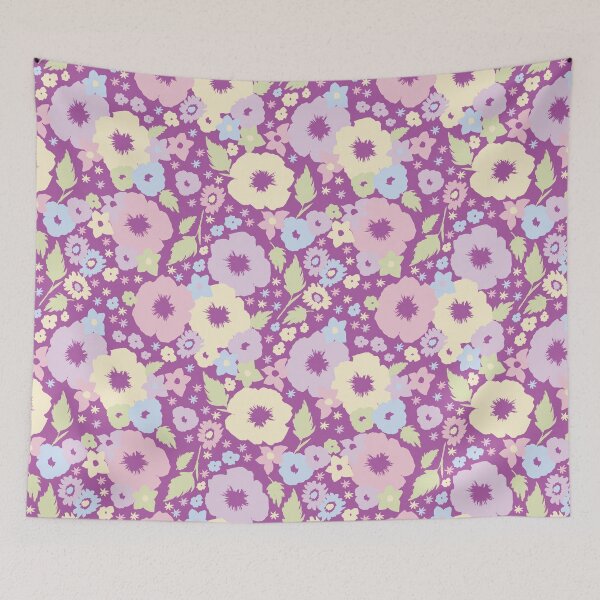 Item preview, PURPLE BOHO MODERN FLOWERS designed and sold by blomastudios.
