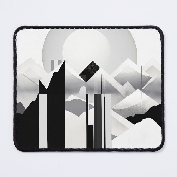 Item preview, Explore "Simplistic & Minimalistic Snowy Winter Alps" with Bauhaus Flair designed and sold by ArtificialGenes.